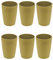 Magu 6 Personalisierte Becher aus Biopolymer (100% Erdölfrei) mit Namen | 6er Set Trinkbecher + Individuelle Namensgravur Zahnputzbecher Natur Design 6 Stück gold