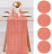Käsetuch Tischläufer 4 Stück Pack Pfirsich Rohe Baumwolle Tischflagge Transluzent Tischflagge Tüll Tischdecke 10 ft Bohemian Stil Land Dekoration Küche Hochzeit Urlaub Party Zubehör-Pfirsich