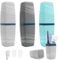 Pumuky 3 Pièces Etui à Brosse à Dents, Boîte à Brosse à Dents de Voyage, Gobelet à Brosse à Dents de Voyage pour Le Camping,L'école,Le Voyage Quotidien Boîte de Brosse à Dents Portable (3 Couleurs)