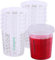 CANOPUS Tasses à Mesurer en Plastique avec Couvercles, 360ml Pot de Melangeur Resine Epoxy, Coupelle de Melange Epoxy, Tasse graduee, Doseur Peinture, Pot Melange Peinture, (12 Tasses + 3 Couvercles)