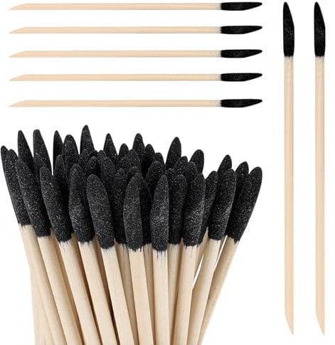 Sanding Sticks 50 Pack Tight Spaces Matchsticks Slanted Sanding Twigs Fine Detailing Sanding Sticks for Plastic Models Wood Hobby