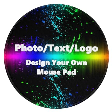 Naispanda Tappetino Mouse Personalizzabile con Foto e Scritta, Tappetino per Mouse personalizzato, per Aggiungere Immagini per Progettare il Proprio Tappetino per Mouse Personalizzato