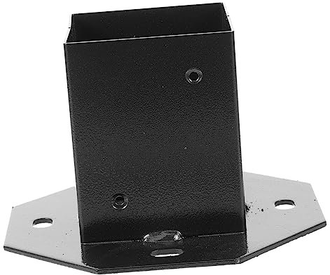 BESTonZON Briefkasten Post Briefkasten aus Holz Zaunpfostenanker Holzständer Briefkastenhalterung Decksockel für Holzbriefkasten konservierendes Holz Schutz Säule Geländer 4X der Zaun Metall