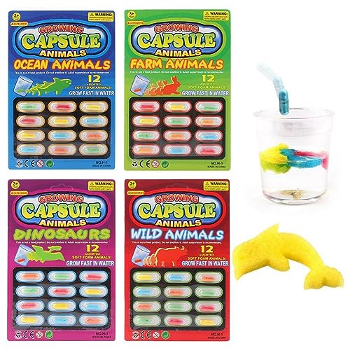 Wudaizhi Capsules Magiques de Croissance, Jouet Magique en Mousse Souple Assorti d'animaux Marins, Jouets éducatifs pour Enfants.