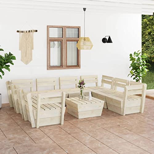 glasplatte Tisch,küchentisch klein,Tisch mit 4 stühlen Set,9-TLG. Garten-Paletten-Lounge-Set Imprägniertes Fichtenholzdining Table Set 4 Chairs,bistrosets,Patio Tisch und stühle Set,