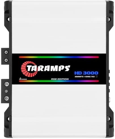 Taramps HD 3000 4 Ohms Module White RGB 3000W Rms Car Sound Amplifier