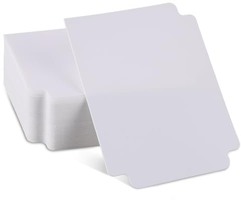 60 Pcs White Trading Card Dividers and Separators - Blank Card Box, Plastic Cards Organizer 2.71 x 3.7 Inches for MTG TCG Sports Games Card Games