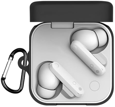 BeisDirect Silicone Case for CMF BY Nothing Buds Pro 2 Earbuds Case Skin Protective Sleeve with Carabiner (Black)