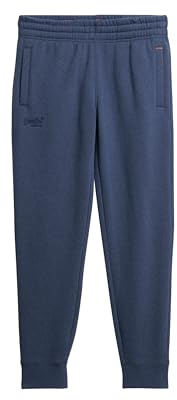 Superdry Herren Essential Logo Jogginghose lockere Passform Heritage Marineblau Meliert L