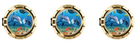 OSALADI 3 Stücke 3d Unterwasser Fisch Aufkleber Decals Abnehmbare Pvc Unterwasser Für Hause