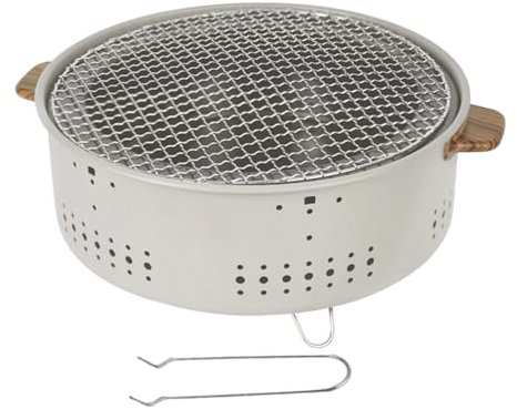 Barbecue portatif, gril de table au charbon de bois | Poignées anti-brûlure pour fumoir de table | Poêle à charbon de bois polyvalent pour l'extérieur, pied surélevé, pour Camping, barbecue, pique-niq
