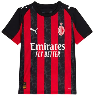 AC Milan Unisex Kinder Maglia Gara Home Saison 2025/2026 Fußball-Trikot, offizielles Produkt (1er Pack)