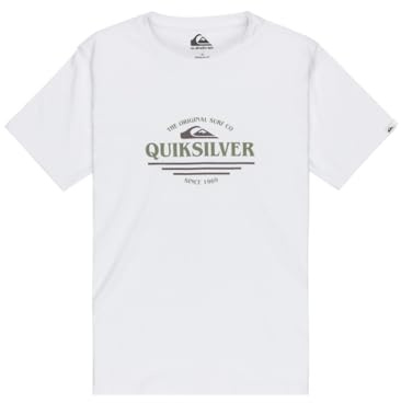 Quiksilver Kurzarm T-Shirt EV Type LINE SS Boy's White 12, weiß, 12 Jahre