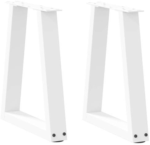 vidaXL Pieds de Table à Manger Forme de V 2 pcs Blanc 28x(42-43,3) cm, Pied de Table, Pied Noir de Table à Manger, Pied de Table sur Pied