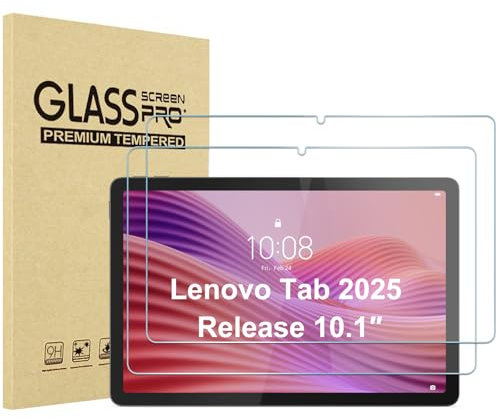 ProCase 2 Piezas Protector Pantalla para Lenovo Tab 10,1 Pulgadas 2025 (TB-311FU/TB-311XU), Dureza 9H, Antiarañazos, Antihuellas, Sin Burbujas, Cristal Vidrio Templado para Tablet 10.1 WUXGA FHD 2025