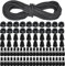 Cordon élastique en caoutchouc 10 m x 3 mm - Cordon rond élastique avec 40 pièces de fermeture éclair - Corde élastique pour cordon de serrage, sac à dos, vêtements