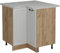 Vicco Eckunterschrank R-Line, Küchen Eckschrank, Weiß Landhaus, 75.6 cm AP Marmor