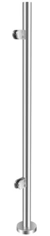 Geländerpfosten, 110cm Ø42mm Edelstahl Universalpfosten, Geländer Zaun Pole, Eckpfosten Pole Zaunpfosten Pfosten Metallpfosten