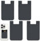 Humkopnl 4 supporti per carte di credito, in silicone, da attaccare al portafoglio, per cellulare, tasca adesiva per smartphone, per donne e uomini