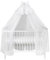 balbina XXL Chiffonhimmel Insektennetz für ganzes Babybett Beistellbett, Betthimmel mit Schleife, Moskitonetz für Babyzimmer, Bettvorhang Baldahin durchsichtig ohne Himmelstange, 480 x 170 cm, weiß