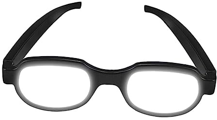 LED Leuchtbrille Schwarze Kostümbrille für New Year Party Halloween Feier | ABS und PC Kunststoff, Wiederverwendbar mit Schneller Aktivierung, für Nachtleben, Gamer und Partygänger Zufällige Farbe