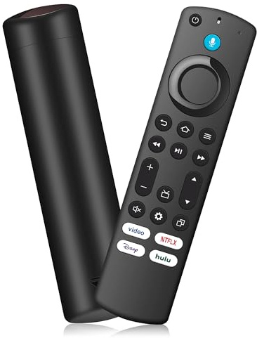 Replacement Voice Remote Control Compatible with Fire Smart AMZ TV Stick(2nd Gen/3rd Gen/HD/Lite/4K Max/4K/Cube), Smart TVs 3rd Gen, for All Omni QLED Series＆Insignia-Pioneer-Hisense-TCL