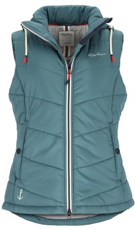 Dry Fashion Damen Steppweste Rügen - Weste gesteppt in Beere, Größe 36