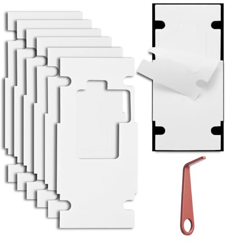 Moeey Double Sided Adhesive Tape Pads No Drill Doorbell 6 Pack Strong Adhesive Sticky Pads Compatible with Ring Battery Video Doorbell, Damage-Free Mounting Tool Included