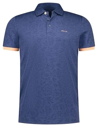 New Zealand Auckland Poloshirt für Herren, 55% Baumwolle 45% Polyester, Dekorativer Print, Marineblau oder Navyblau