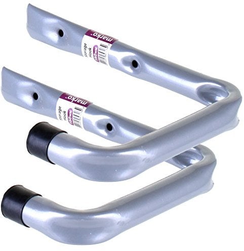 Marko Storage Solutions Wall Mounted Bracket Shelf Hook Storage Hook Bike Garage Shed Ladder Ceiling ((E) 150mm Storage (Pair))