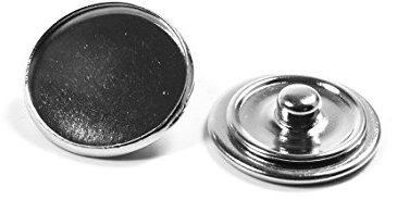 Rahmen als Druckknöpfe in silberfarben platiniert für 20 mm Cabochons 2 Stück von Vintageparts, DIY-Schmuck