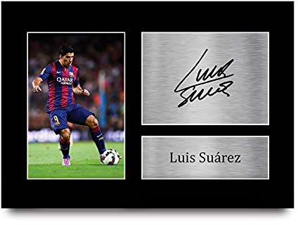 HWC Trading Luis Suarez A4 Ungerahmt Signiert Gedruckt Autogramme Bild Druck-Fotoanzeige Geschenk Für Barcelona Fußball Fans