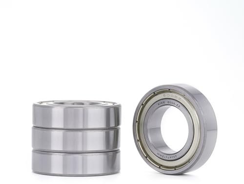 XiKe 4 Stück 6005ZZ Kugellager 25x47x12mm Chromstahl und Vorgeschmiert, 6005-2Z Rillenkugellager mit Metall-Doppeldichtungen.