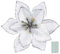 Yueshop 10pcs Christmas Glitter Poinsettia Flowers Ornament Christmas Tree Wreath Decoration Artificial Wreath Flowers for Xmas Tree Ornaments Decor (Silver)