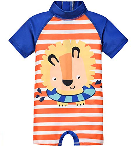 Maillot De Bain Une pièce Zippé pour Bébés/Ttout-Petits Et Garçons Maillot De Bain Anti-éruption Cutanée UPF 50+ Combinaisons De Surf De Protection Solaire