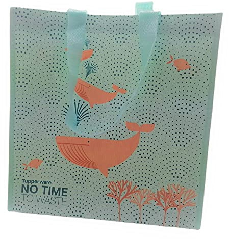 Tupperware Tasche Einkaufstasche NO TIME to Waste Türkis Shopper Bag