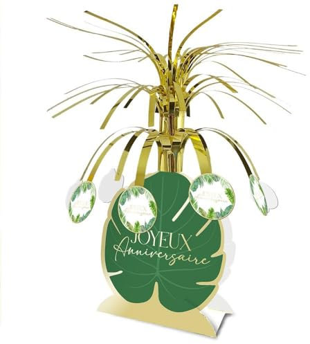 STC - Centre DE Table Anniversaire Tropical Party 29X24CM