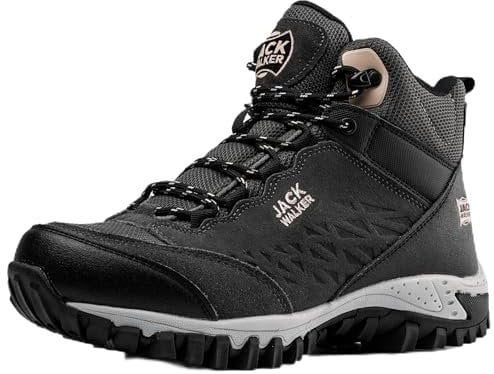 Jack Walker Women Waterproof Hiking Boots Lightweight Trekking Walking Shoes JW2005 (5 UK, Rose Gold)