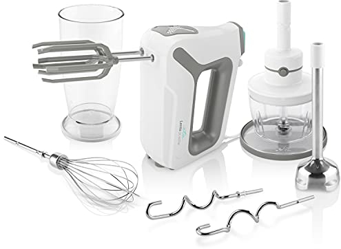 ETA Handmixer Lento mit Ergonomisches Griffdesign - 4 Geschwindigkeiten, 600W, Weiß und Grau