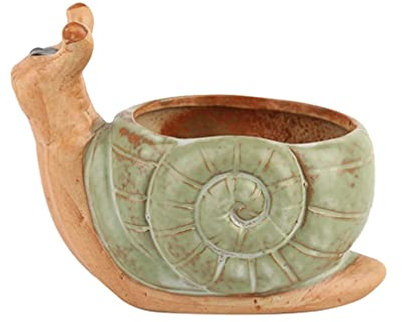 EXCEART Schnecken Förmigen Sukkulenten Pflanzer Cartoon Topf Nette Vase Wohnkultur für Sukkulenten Pflanzen Große Größe 1Pc (Wie Gezeigt)