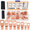 Rohrkabelschuhe Ringkabelschuh 140 Stück Kupfer Kabelschuhe kabelösen Set 25mm² 16mm² 10mm² 6mm² Kupferklemen für Crimpen Elektrischen Drähten Steckverbindern Kabelschuhen