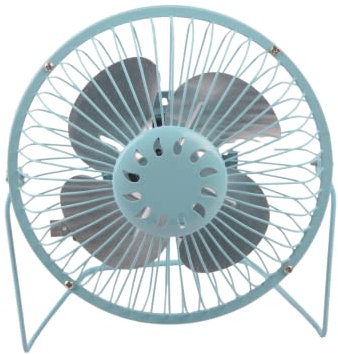 MY WAVE - Mini Ventilador USB - Ventilador de Mesa con 5 V - Ideal para Llevar Contigo - Interruptor de Palanca con 1 Velocidad - Medidas de 19 x 9.6 x 19.5 cm - Color Azul