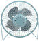 MY WAVE - Mini Ventilador USB - Ventilador de Mesa con 5 V - Ideal para Llevar Contigo - Interruptor de Palanca con 1 Velocidad - Medidas de 19 x 9.6 x 19.5 cm - Color Azul