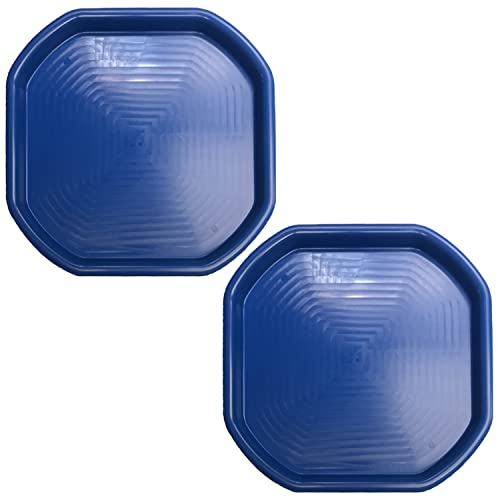 2X Premium Quality Plastic Small Mixing Tray (Blue) for Cement Mortar and Sand Plastering / 70 cm x70 cm/for Home, Garden, Construction.
