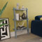 Vida Designs York 3 Tier Ladder Bookcase Leaning Display Shelf Unit Living Room Office Furniture (Grey)