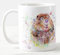 Vixar Biber Aquarellkunst Farbige Tasse Geschenk Geburtstag Arbeit Büro Weihnachten Tee Kaffee (weiß)