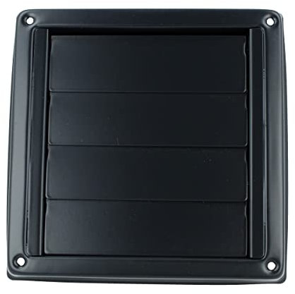 MS Beschläge Haeusler-Shop RAL7021 - Rejilla de ventilación (150 mm), color negro y gris