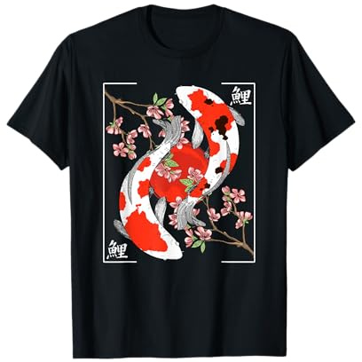 Japanischer Koi Karpfen Nishikigoi Koi Japan Kirschblüte T-Shirt