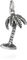NKlaus Kettenanhänger Palme 925 Silber 18x11mm Silberanhänger Kokosnüsse Amulett 10082
