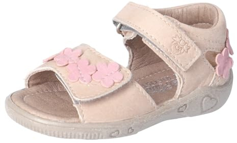 RICOSTA Mädchen Riemchensandalen Tildi, Baby und Kleinkinder Lauflernschuhe, Weite: MITTEL, flach, Sommerschuhe, Freizeitschuhe, Natural (620), 20 EU